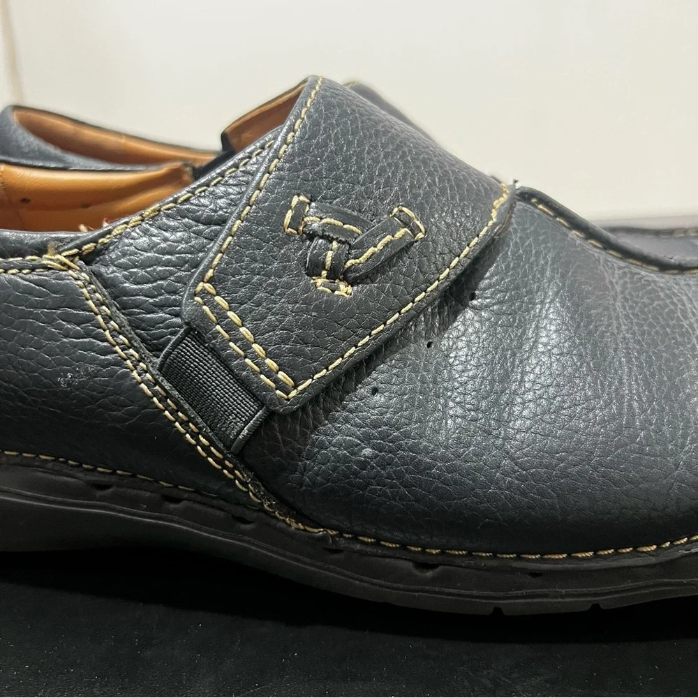 Born WoMen's Leather Casual Slip-On Loafers - Dark Blue 10